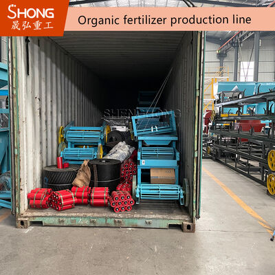 Línea de producción de fertilizantes orgánicos de acero al carbono de 8 t/h con máquina granuladora de fertilizantes de 75 kW