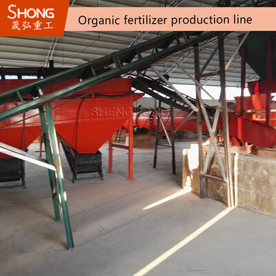 Línea de producción de fertilizantes orgánicos con esterilización y desodorización para 3-5 T/H Producción y 95% de granulación