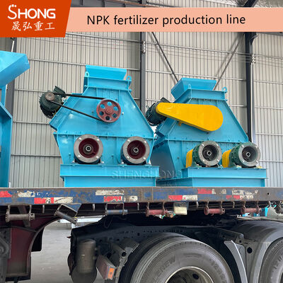 Línea de producción de fertilizantes NPK de extrusión de doble rodillo con control PLC totalmente automatizado