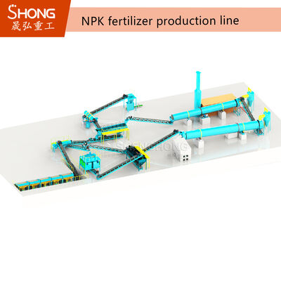 Equipo de granulación de fertilizantes NPK personalizado OEM con granulación de prensa de rodillos y capacidad de 1-20 T / H