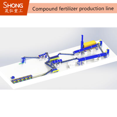 Automatic Compound Fertilizer Production Line with 10 T/H Capacity and PLC Control for Continuous Granulation