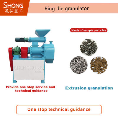 1.2 t/h Molino de pellets de anillo y granulador de anillo para granulados en forma de bola con construcción de acero al carbono